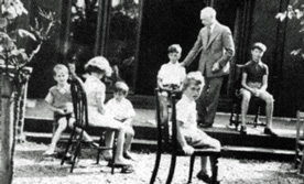 FM Alexander teaching a child group of children